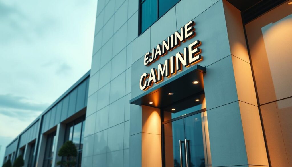 A prestigious online gambling establishment, showcased against a backdrop of sleek modern architecture. The building's façade is adorned with clean lines and minimalist design, exuding an aura of professionalism and trustworthiness. Soft, directional lighting illuminates the entrance, casting a warm glow and inviting patrons to explore the reliable and secure gaming experience within. The scene is captured from a low, slightly elevated angle, emphasizing the structure's stately presence and commanding authority in the online gambling landscape. An atmosphere of reliability, reputation, and unwavering credibility permeates the image, reflecting the esteemed nature of this prominent &amp;quot;nhà cái lô đề uy tín&amp;quot;.