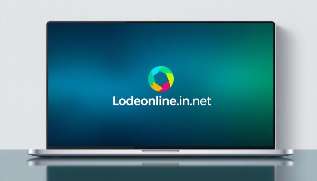 A sleek, modern website interface for Lodeonline.in.net, a trusted online sports betting platform. The screen features a minimalist design with a clean, uncluttered layout. The background showcases a subtle, textured pattern in shades of blue and green, evoking a sense of professionalism and reliability. In the center, the Lodeonline.in.net logo stands out prominently, its crisp typography and vibrant colors conveying the platform's authority and trustworthiness. The overall composition exudes a sophisticated, high-quality aesthetic, visually communicating the platform's credibility and reliability to potential users.